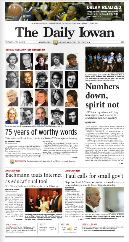 The Daily Iowan - Front page - April 12