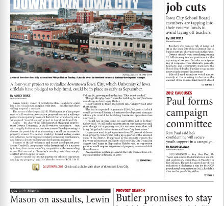 The Daily Iowan - Front page - April 27